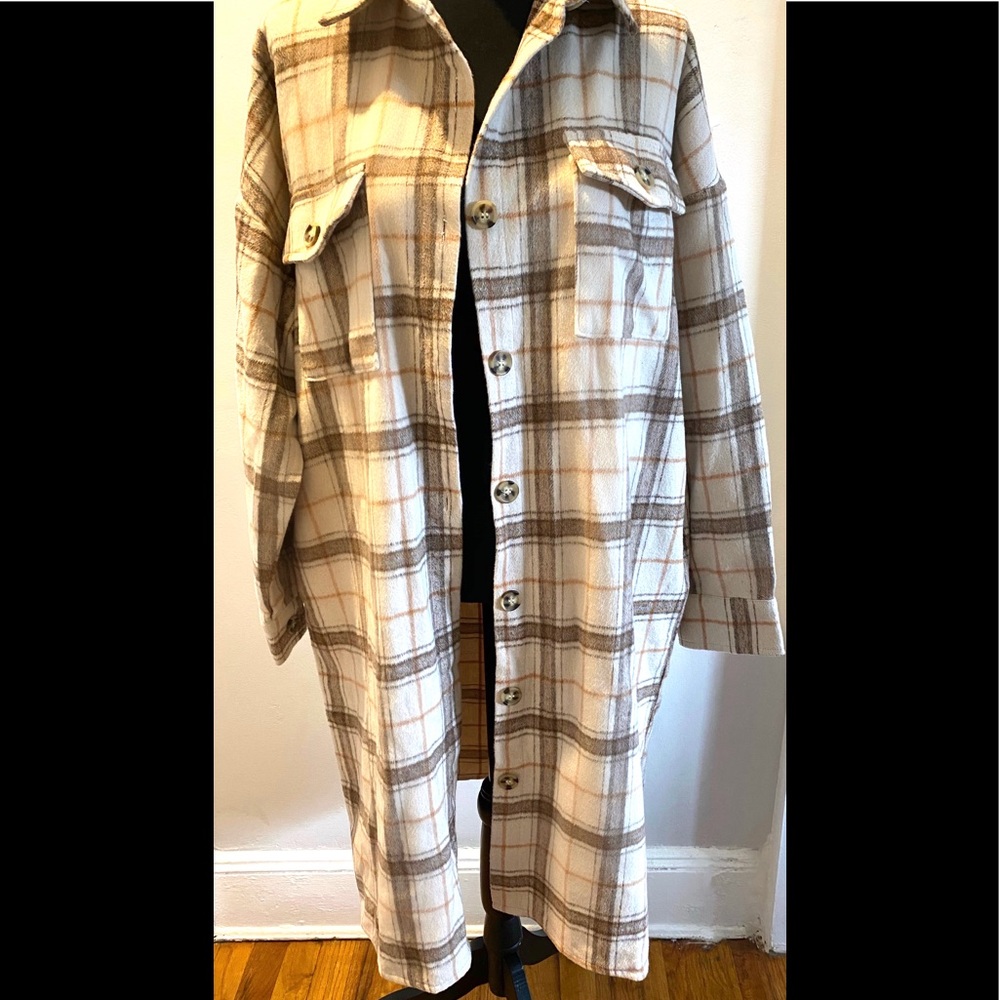 ‼️SOLD‼️Plaid Brown/Tan Shacket